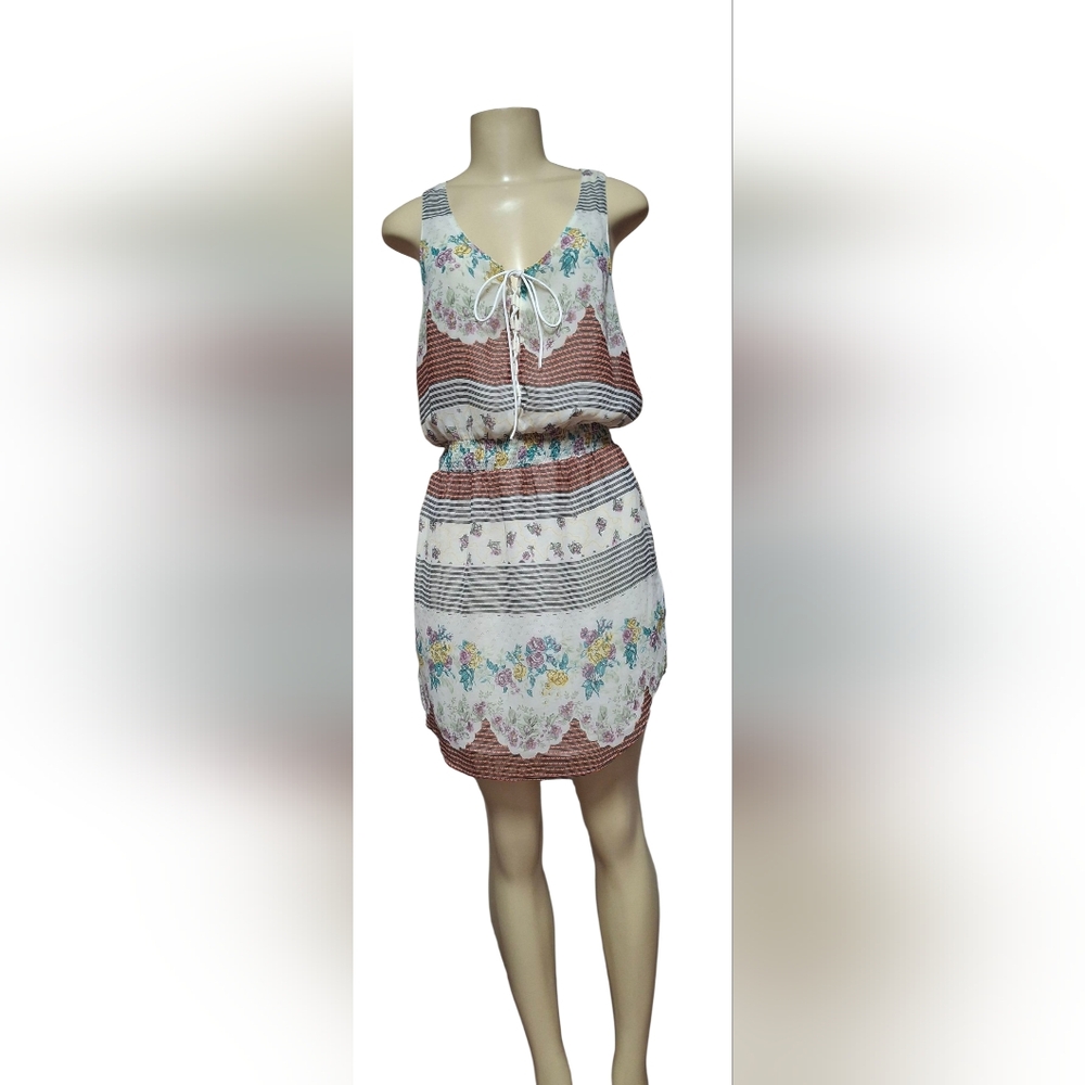 💋FREE PEOPLE Floral Striped Sleeveless Dress💋